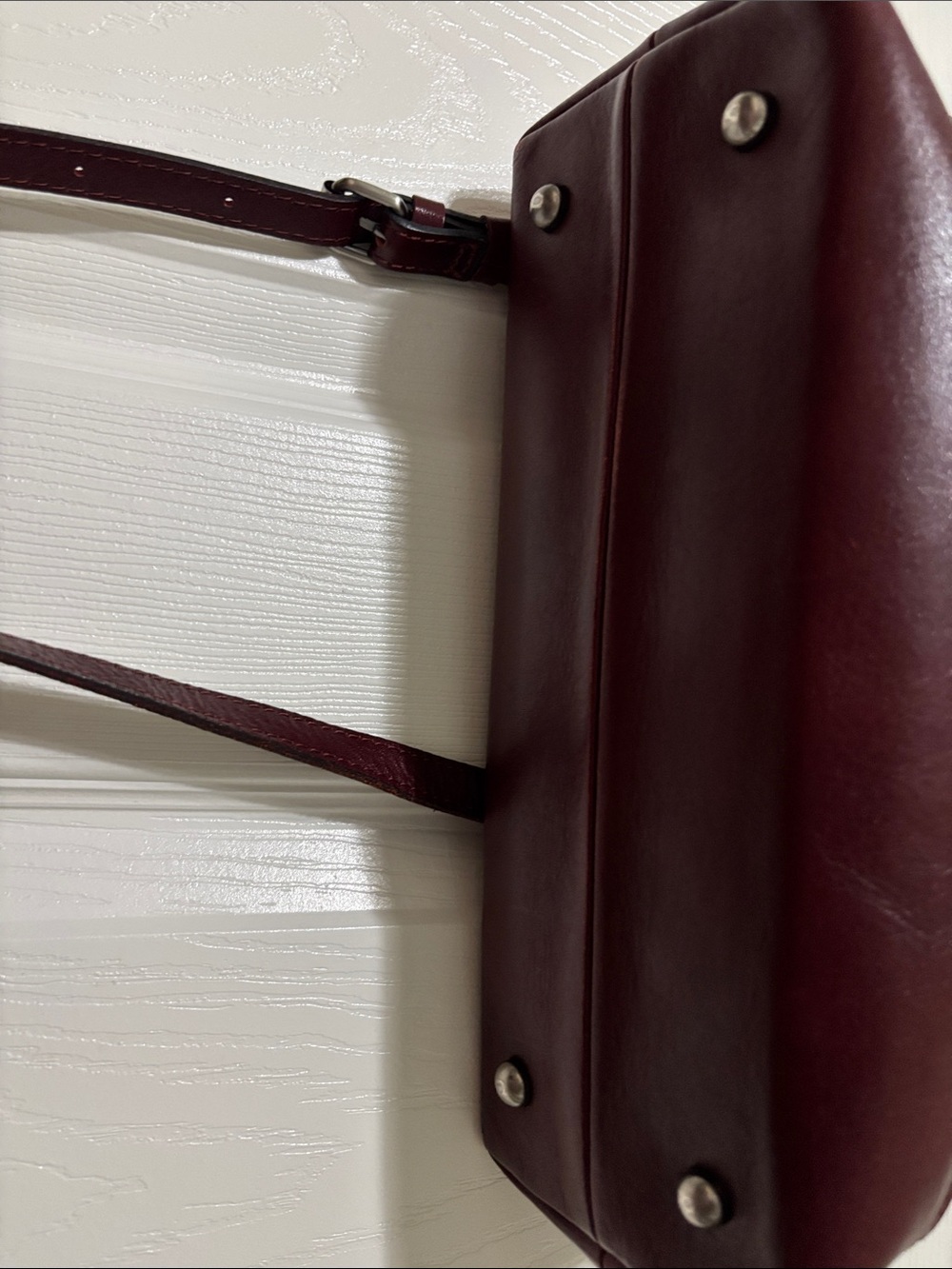 Patricia Nash  Floral Embossed Leather Shoulder Bag - Burgundy - Picture 5 of 16
